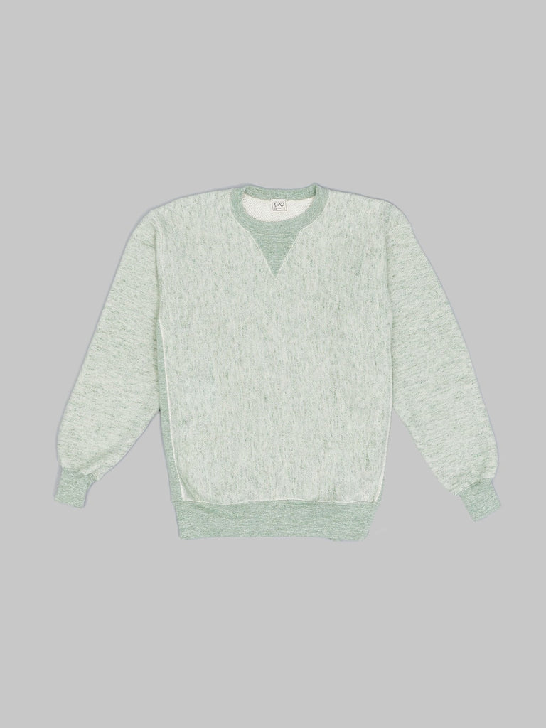 loop and weft big loopback fleece side panel sweatshirt green unisex