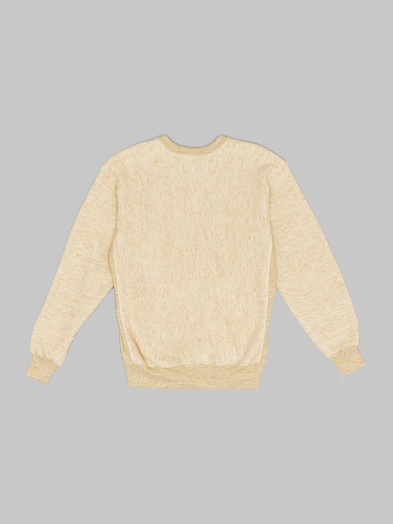 loop and weft big loopback fleece side panel sweatshirt mustard  back
