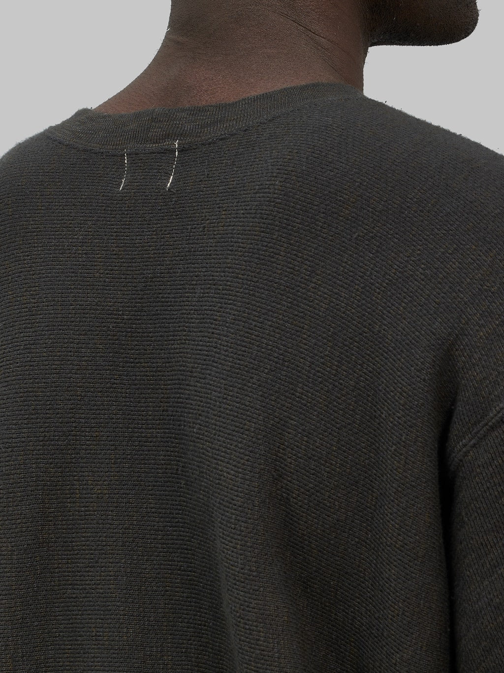 loop and weft big loopback fleece side panel sweatshirt black 100 cotton