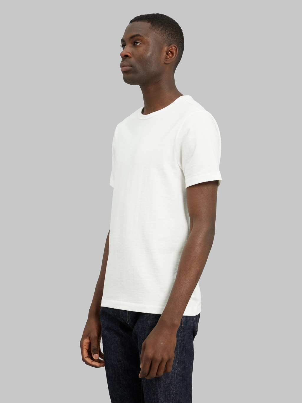 merz b schwanen 215 loopwheeled Tshirt classic white relaxed fit