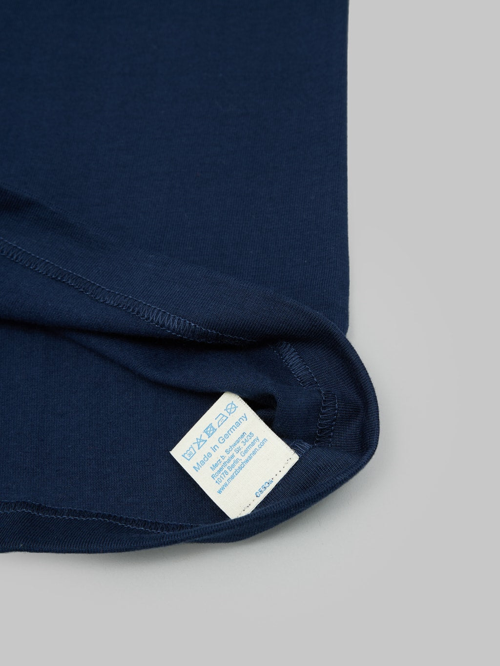 merz b schwanen good originals loopwheeled Tshirt classic fit blue interior fabric