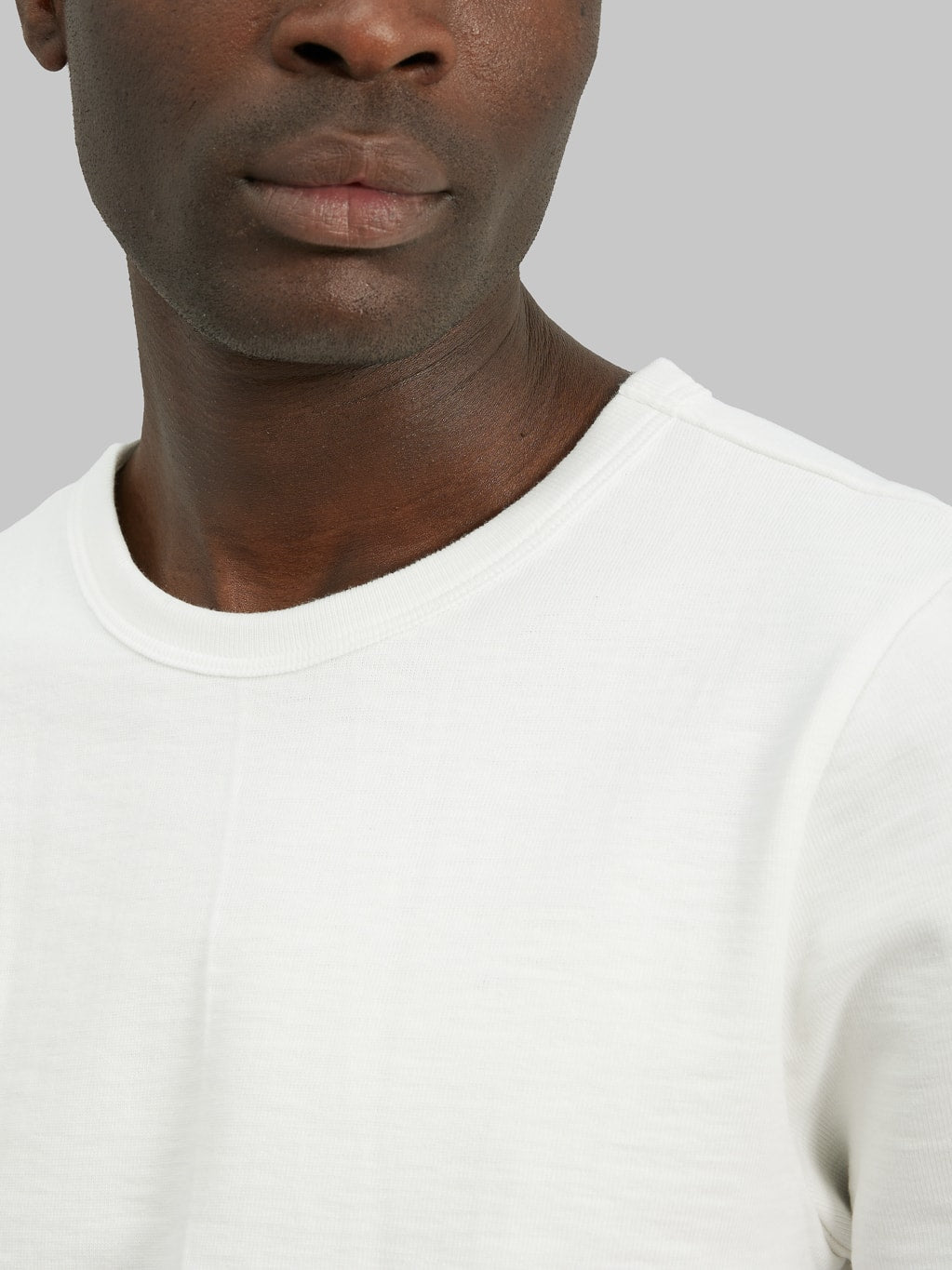 merz b schwanen 2S14 loopwheeled Tshirt heavy relaxed fit white collar