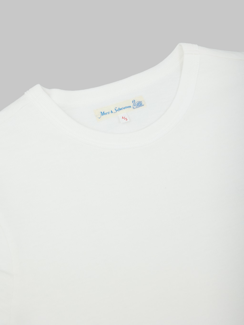 merz b schwanen 2S14 loopwheeled Tshirt white collar tag