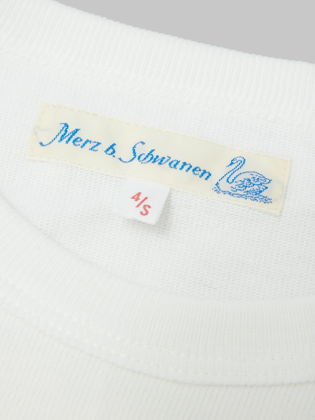 merz b schwanen 2S14 loopwheeled Tshirt white brand size tag