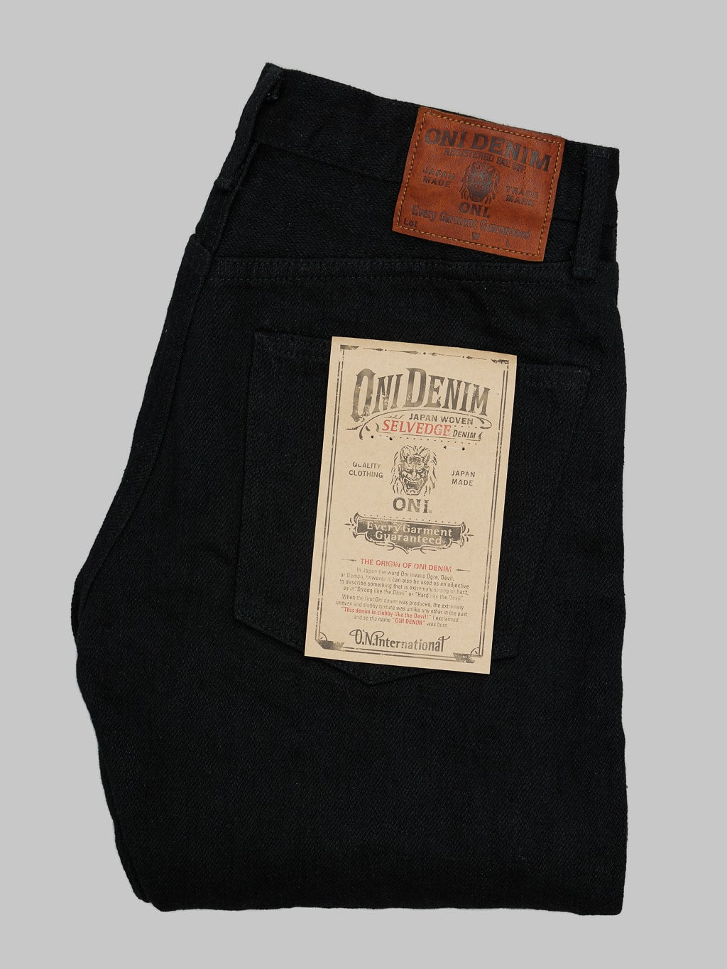 oni denim 246zr bkbk 20oz secret black denim neat straight japanese