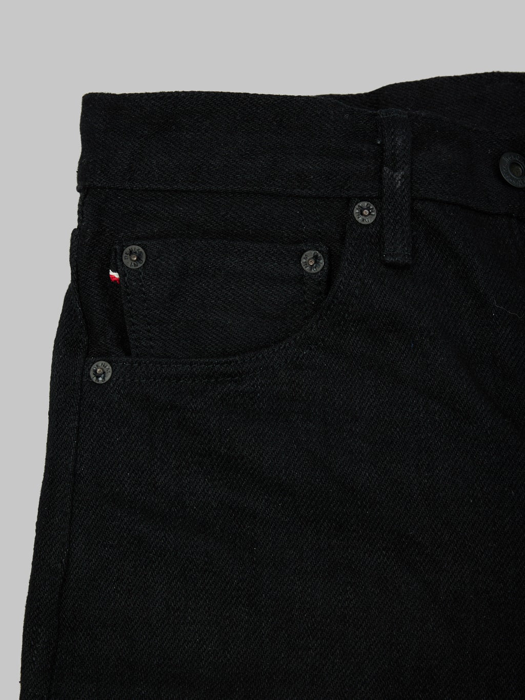 oni denim 622zr bkbk 20oz secret black denim relax tapered coin pocket