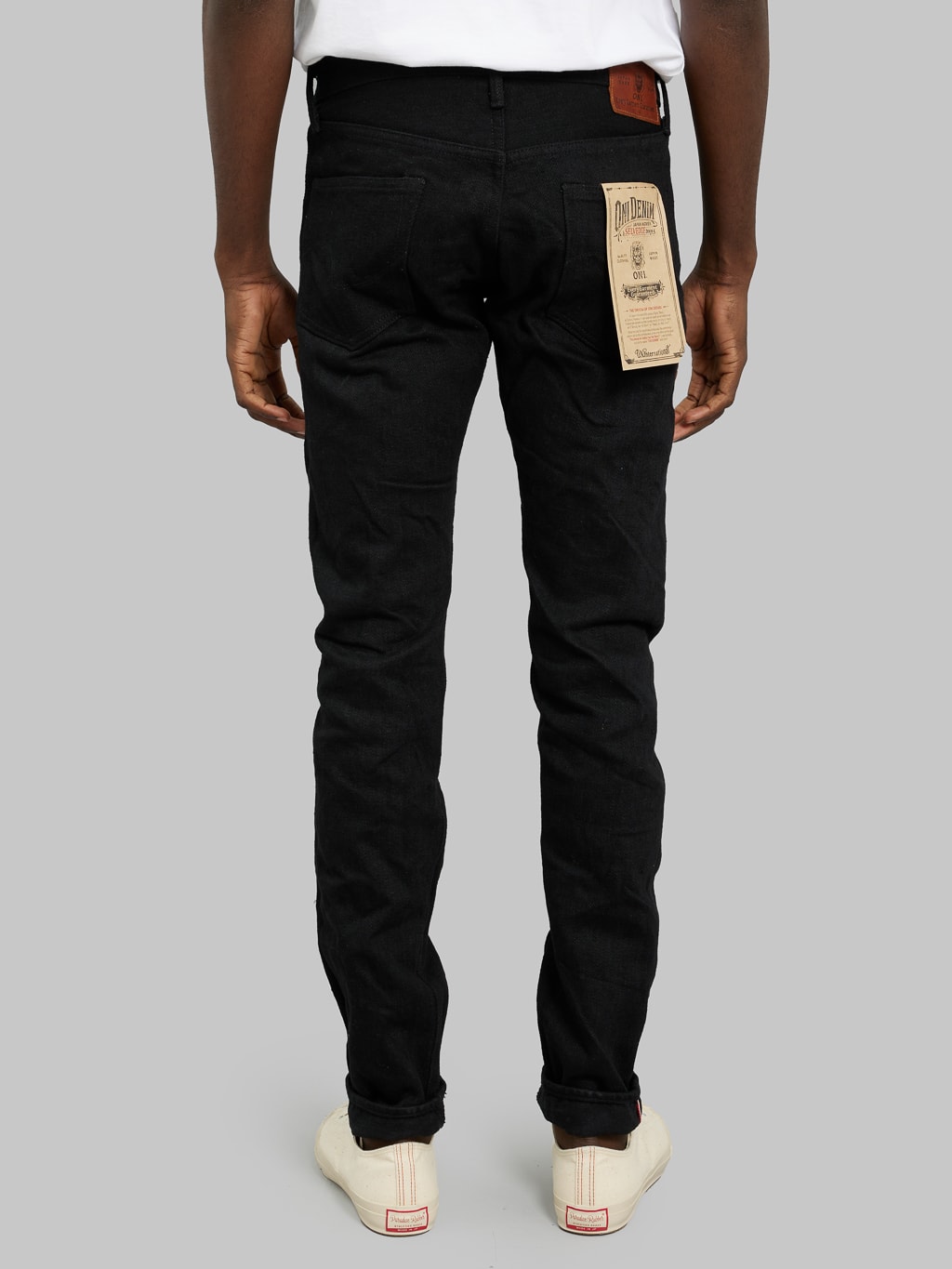 oni denim 622zr bkbk 20oz secret black denim relax tapered back fit