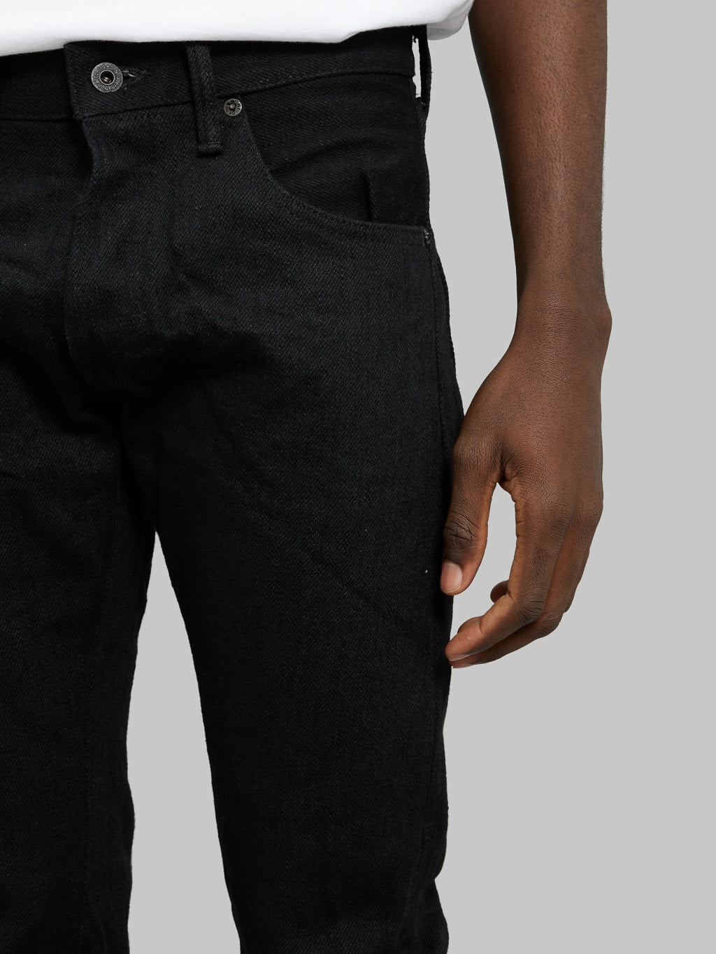 oni denim 622zr bkbk 20oz secret black denim relax tapered front pocket