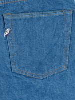 pure blue japan BG 013 blue gray slim tapered jeans back pocket texture