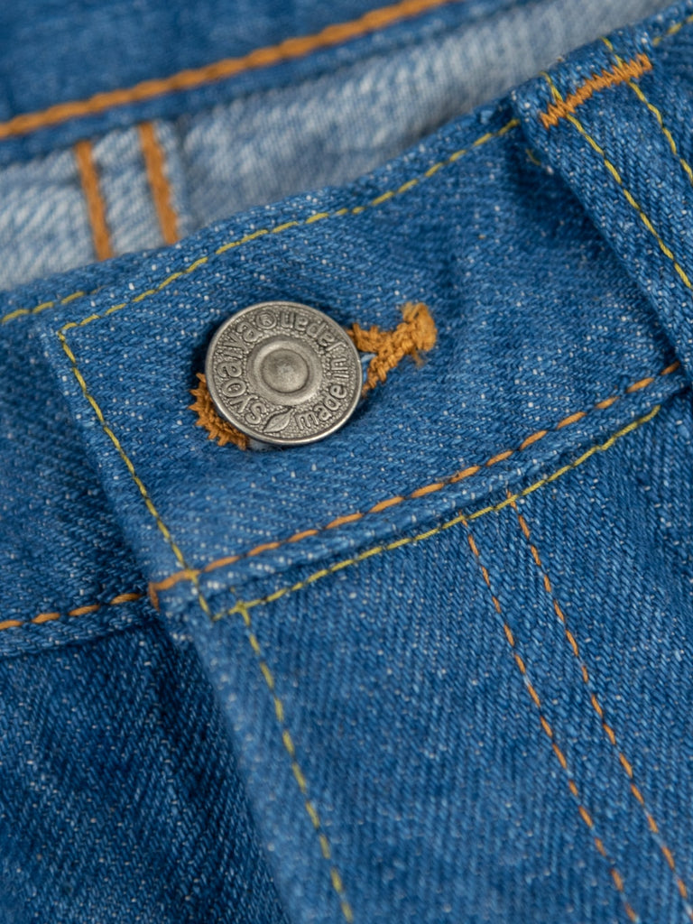 pure blue japan BG 013 blue gray slim tapered jeans button fly