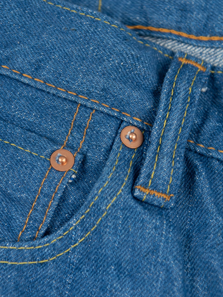 pure blue japan BG 013 blue gray slim tapered jeans rivets