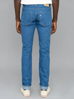 pure blue japan BG 013 blue gray slim tapered jeans back fit