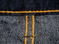 Pure Blue Japan Broken Twill Slim Tapered Jeans Interior Stitching
