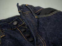 Pure Blue Japan Broken Twill Slim Tapered Jeans Iron Buttons