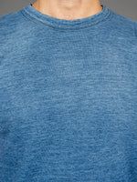 Pure Blue Japan Indigo Dyed Crewneck T-Shirt (Sunburned) Chest