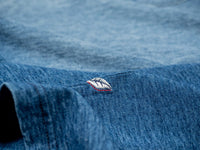 Pure Blue Japan Indigo Dyed Crewneck T-Shirt (Sunburned) Logo Detail