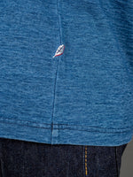 Pure Blue Japan Indigo Dyed Crewneck T-Shirt (Sunburned) Logo