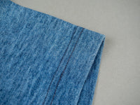 Pure Blue Japan Indigo Dyed Crewneck T-Shirt (Sunburned) Sleeve