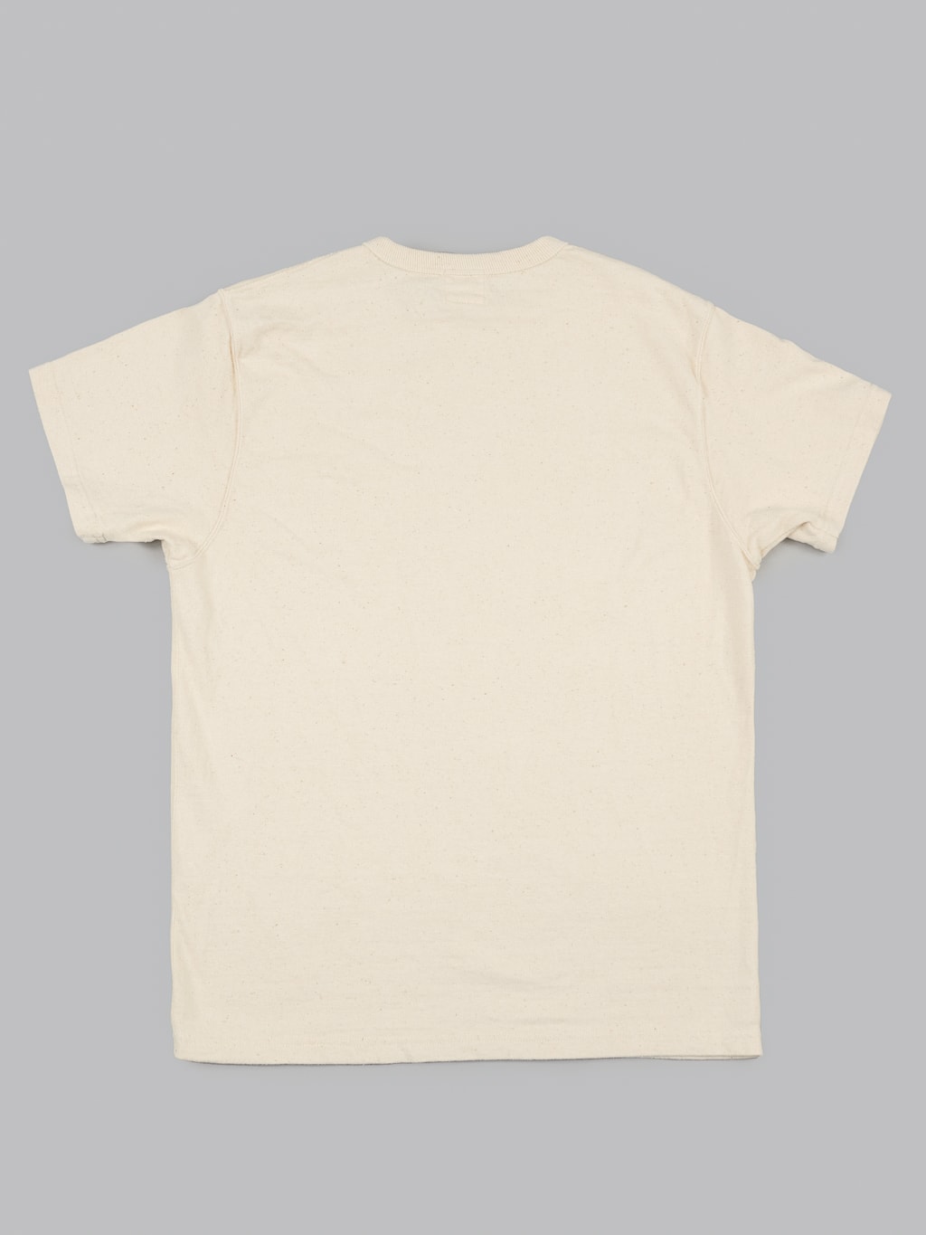 samurai jeans japanese cotton slub crew neck tshirt natural back