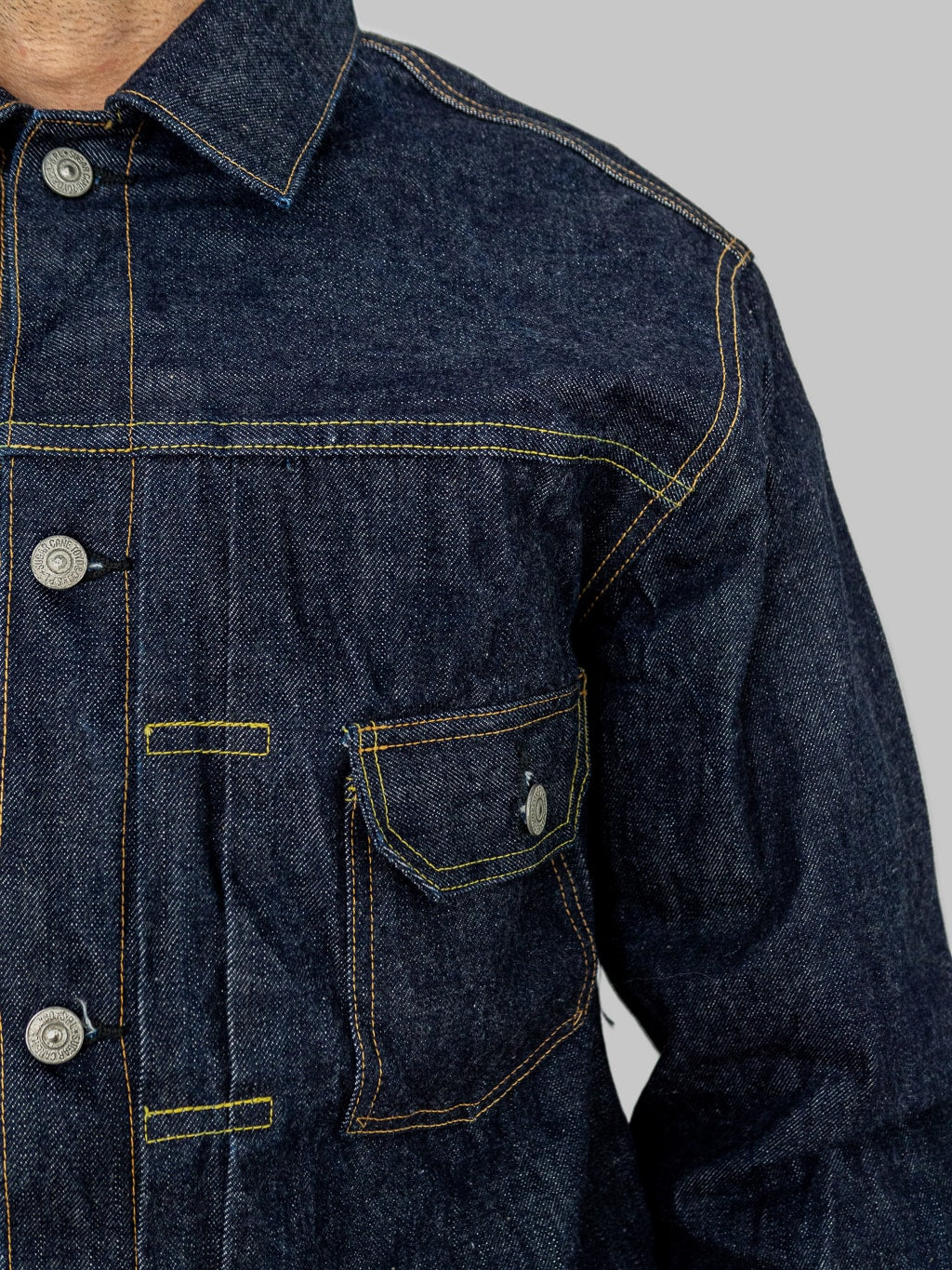 sugar cane 1953 type II denim jacket chest pocket