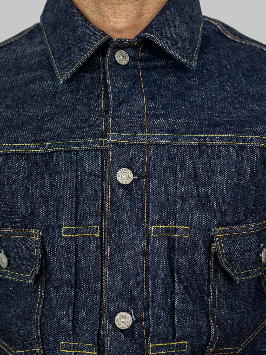 sugar cane 1953 type II denim jacket  chest details
