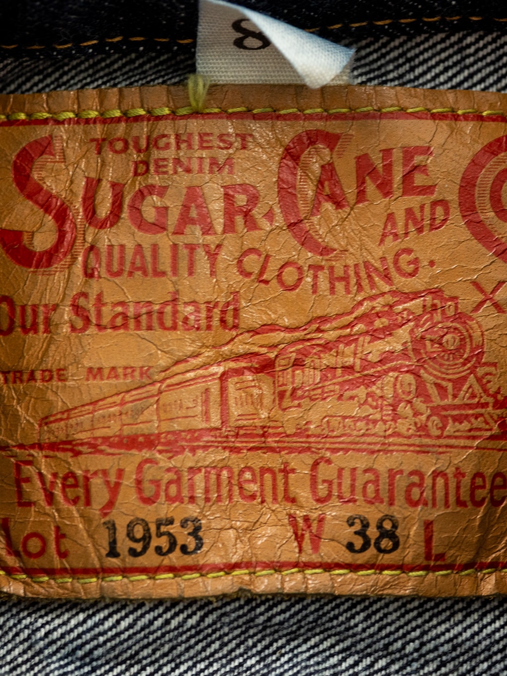 sugar cane 1953 type II denim jacket  leather patch