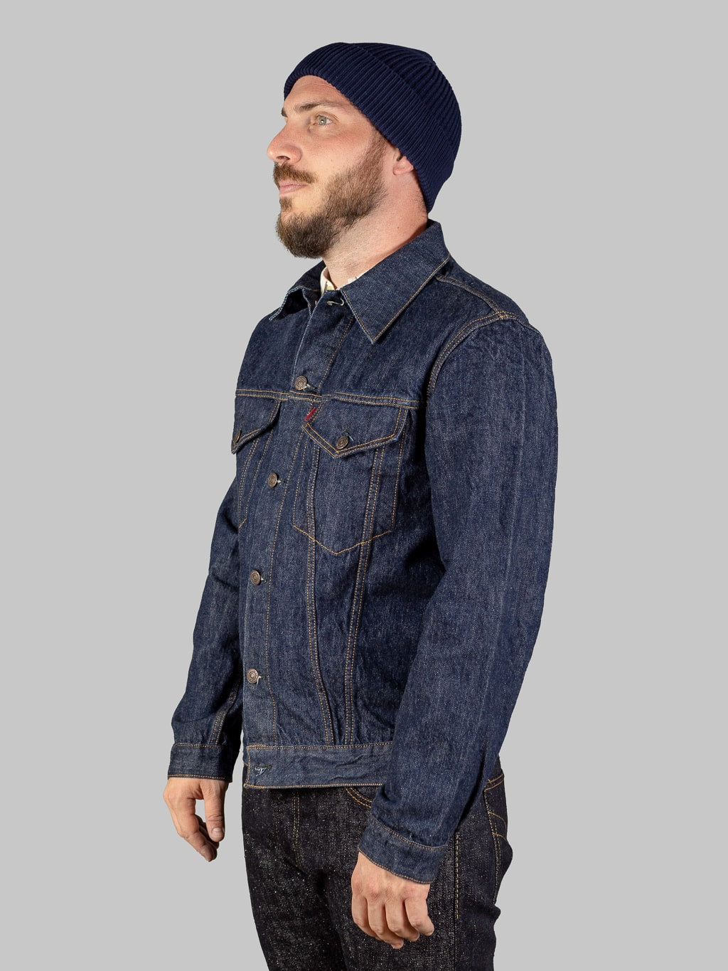 tcb jeans 60s type 3 denim jacket model side fit