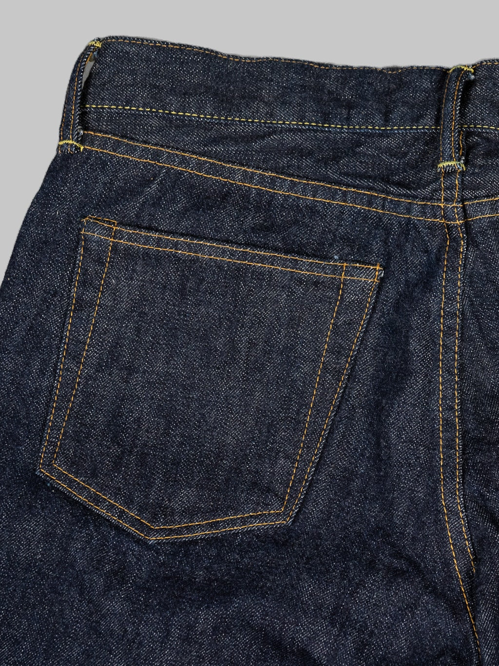 tcb jeans slim 50s selvedge japanese denim back pocket closeup