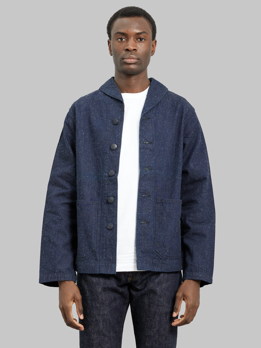 tcb usn vintage navy seamens jacket unbuttoned relaxed fit