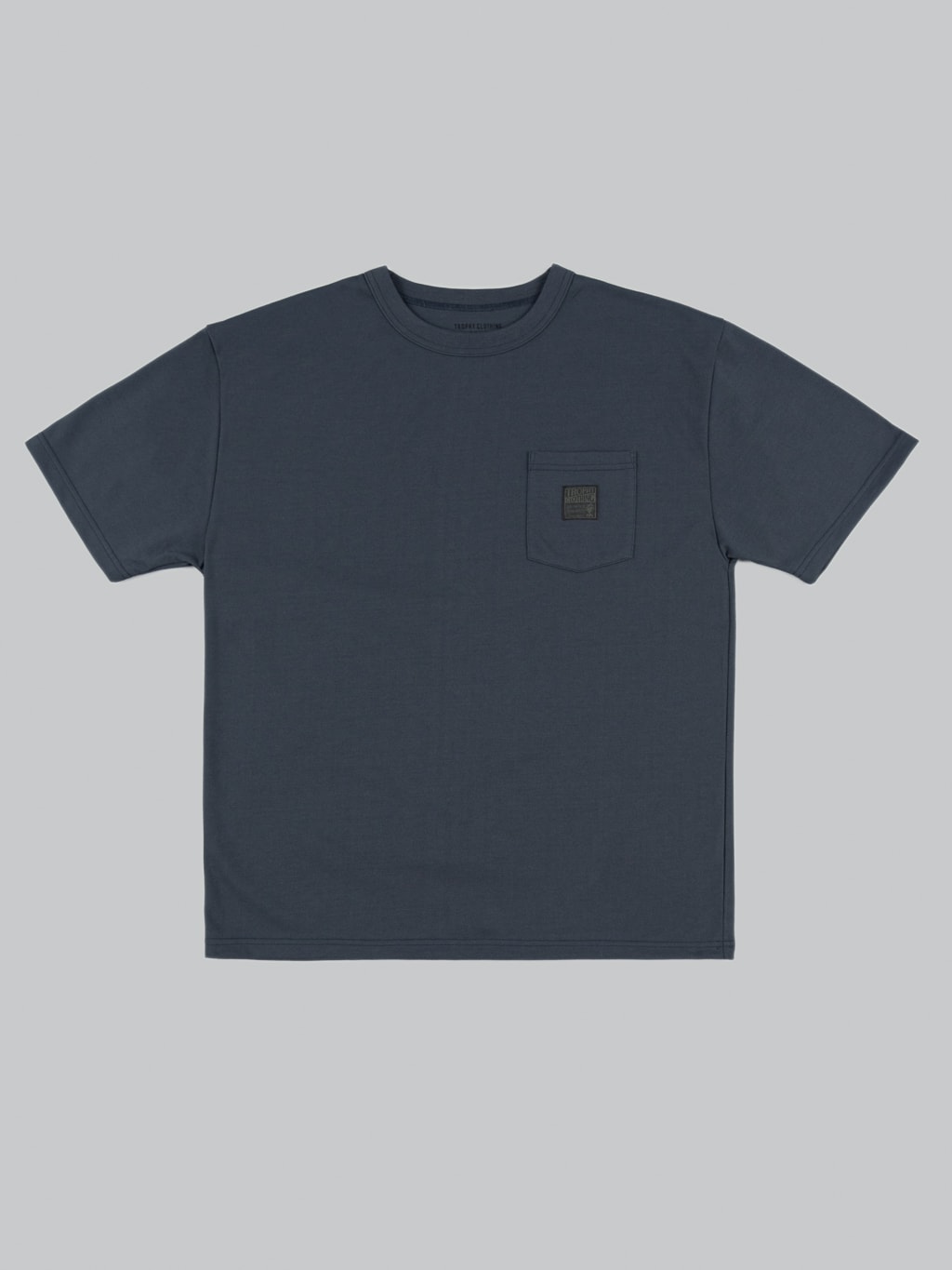 trophy clothing monochrome pc pocket tee charcoal front logo