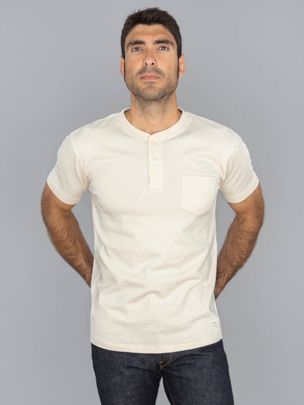 trophy clothing od henley tee natural fit model