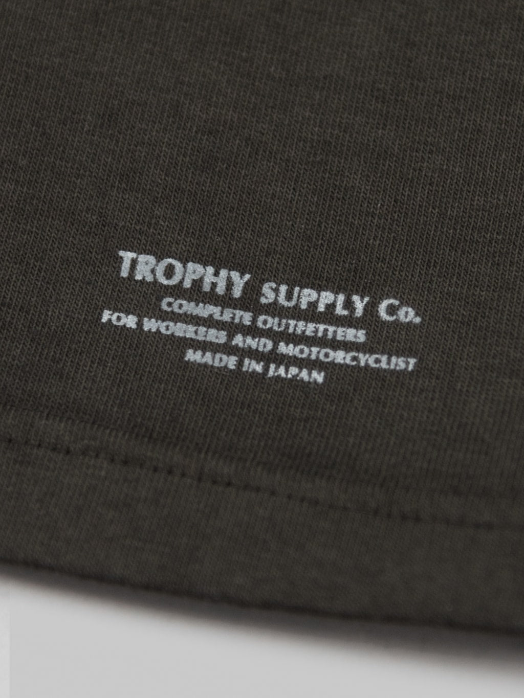 trophy clothing od pocket tee black contrasting printed branded