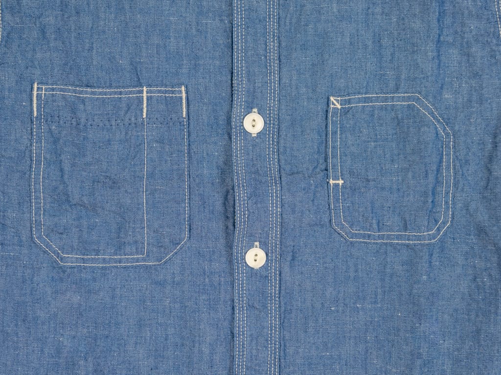 UES Chambray Work Shirt Chest Pockets