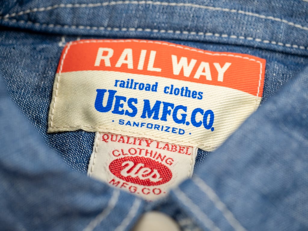 UES Chambray Work Shirt Label