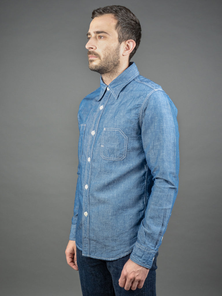 UES Chambray Work Shirt Side