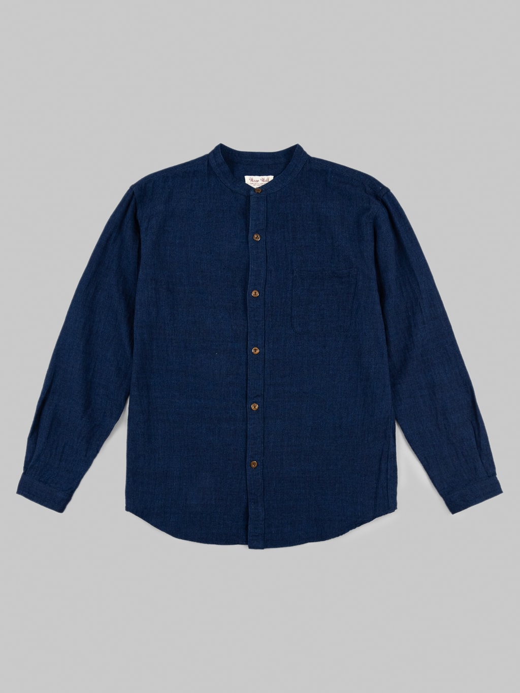 UES Indigo Band Collar Shirt