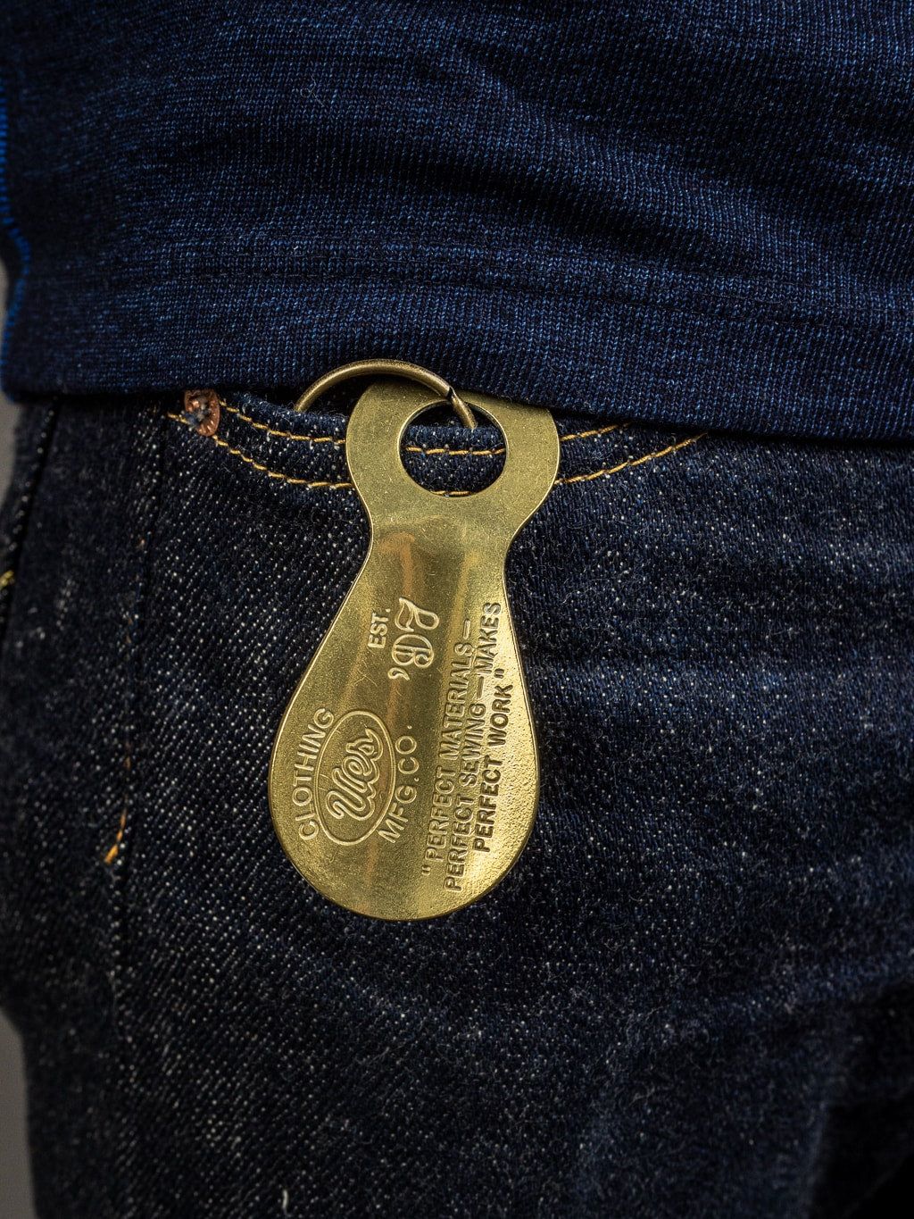 UES Brass Shoehorn Keyholder Made In Japan