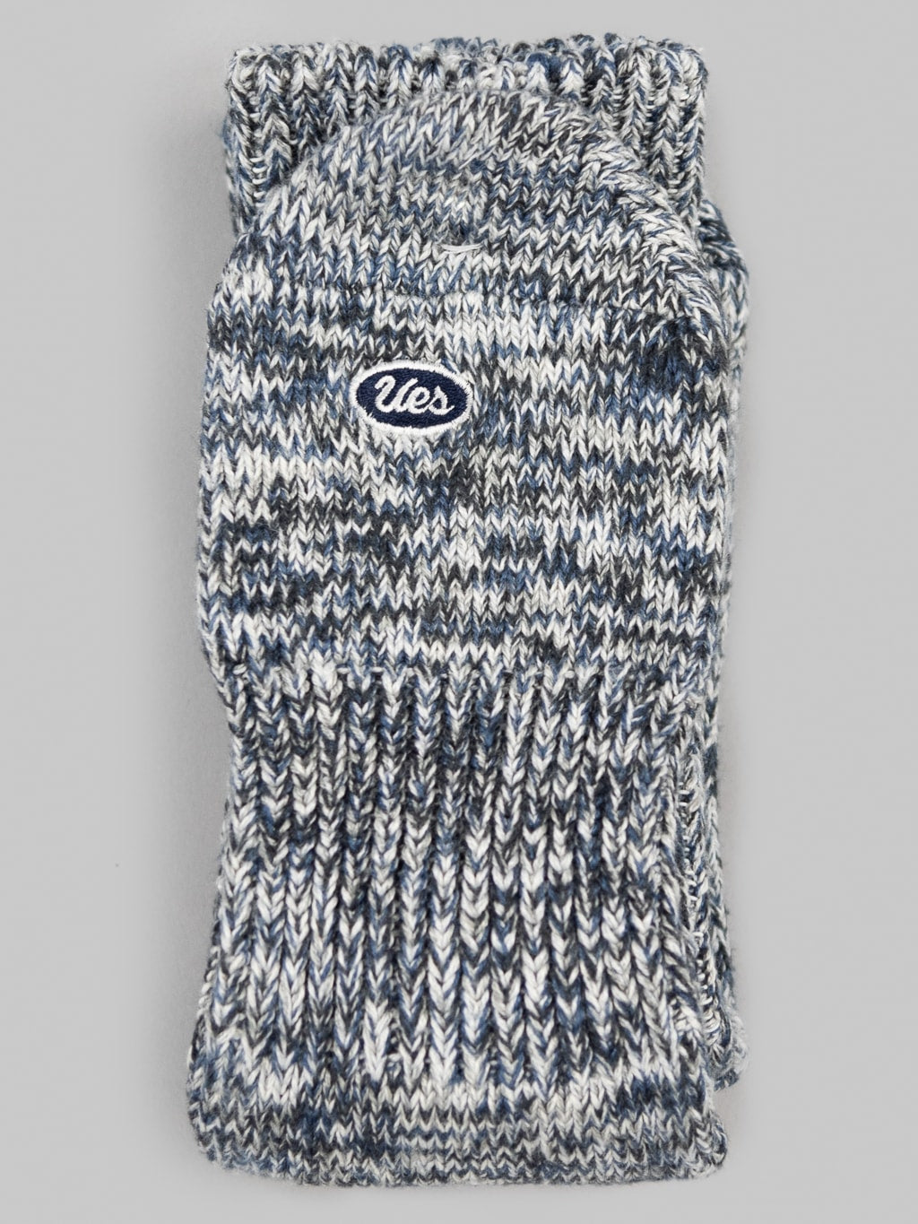 ues denim crew length socks grey front