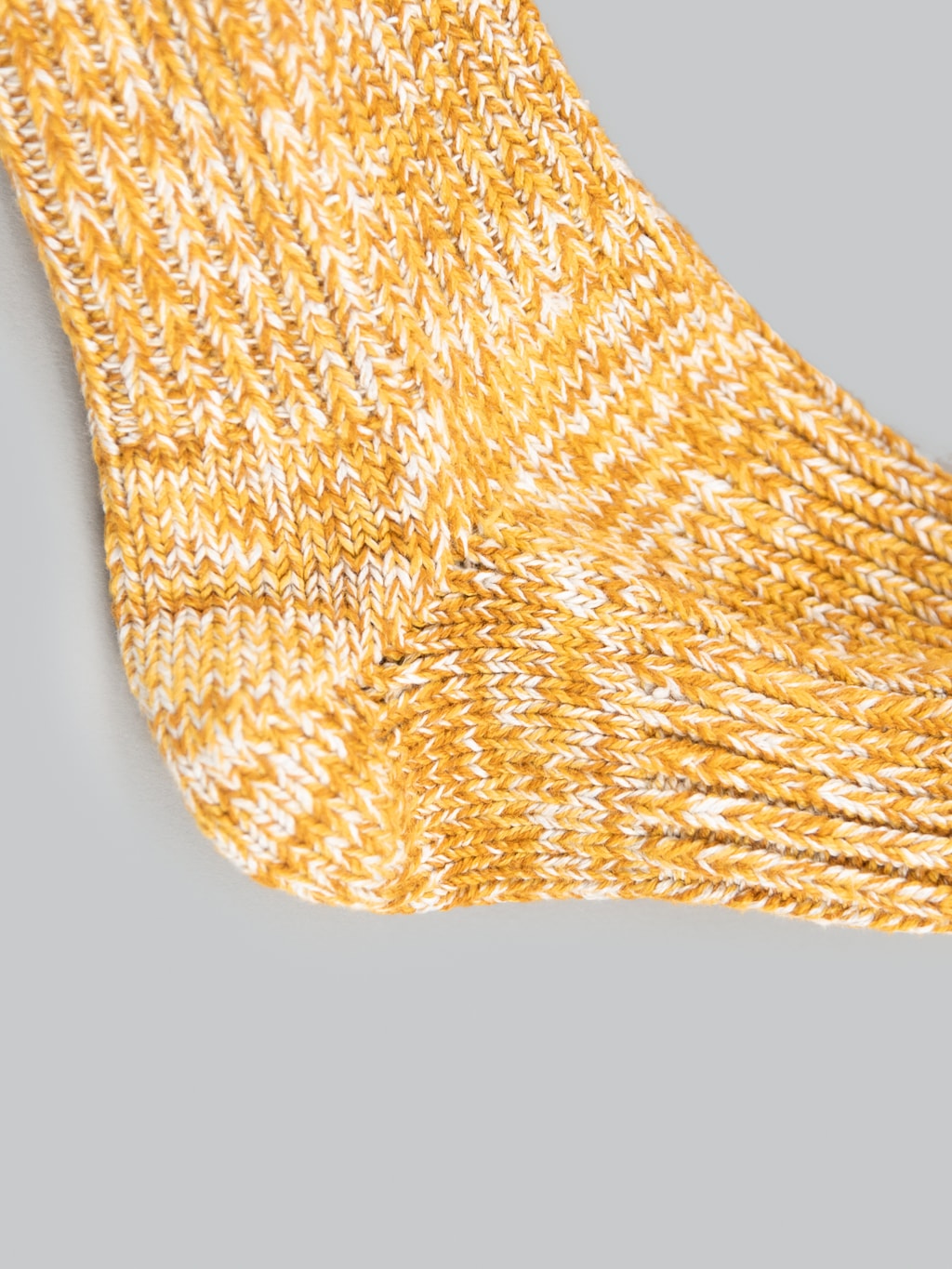 ues denim crew length socks yellow heel