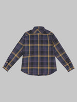 ues extra heavy selvedge flannel shirt navy back