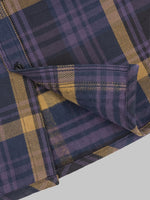 ues extra heavy selvedge flannel shirt navy brushed interior