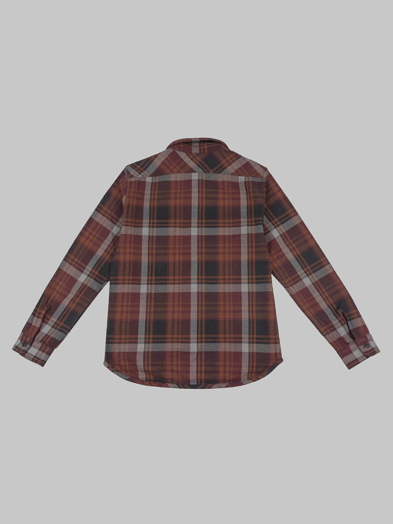 ues extra heavy selvedge flannel shirt wine  back