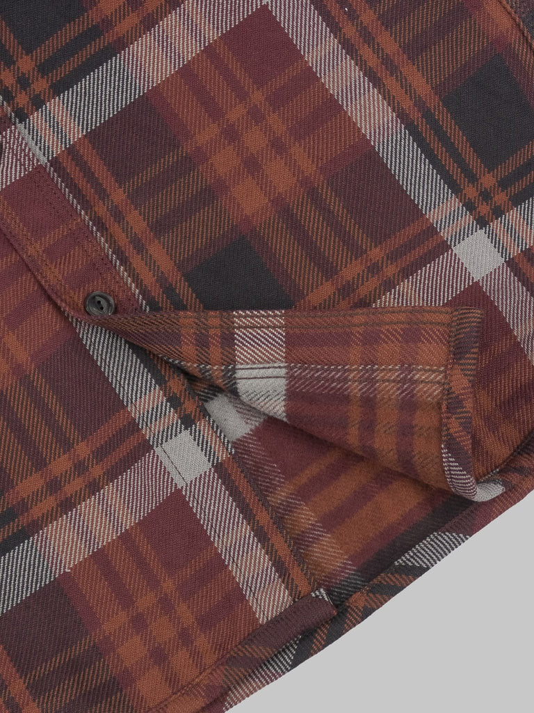 ues extra heavy selvedge flannel shirt wine brushed interior