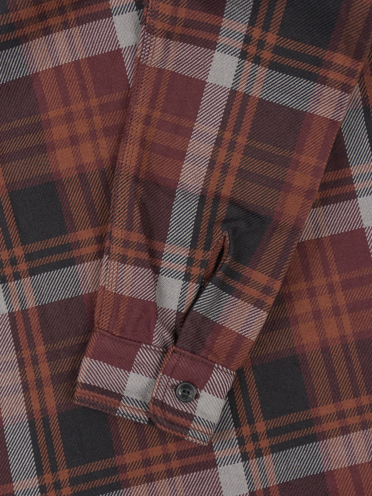 ues extra heavy selvedge flannel shirt wine sleeve