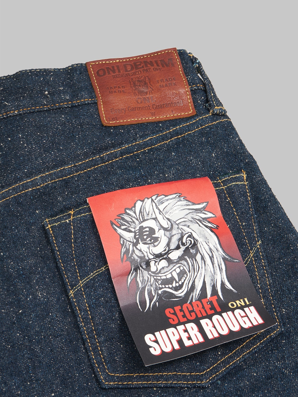 ONI 622 Secret Super Rough 20oz Jeans back details