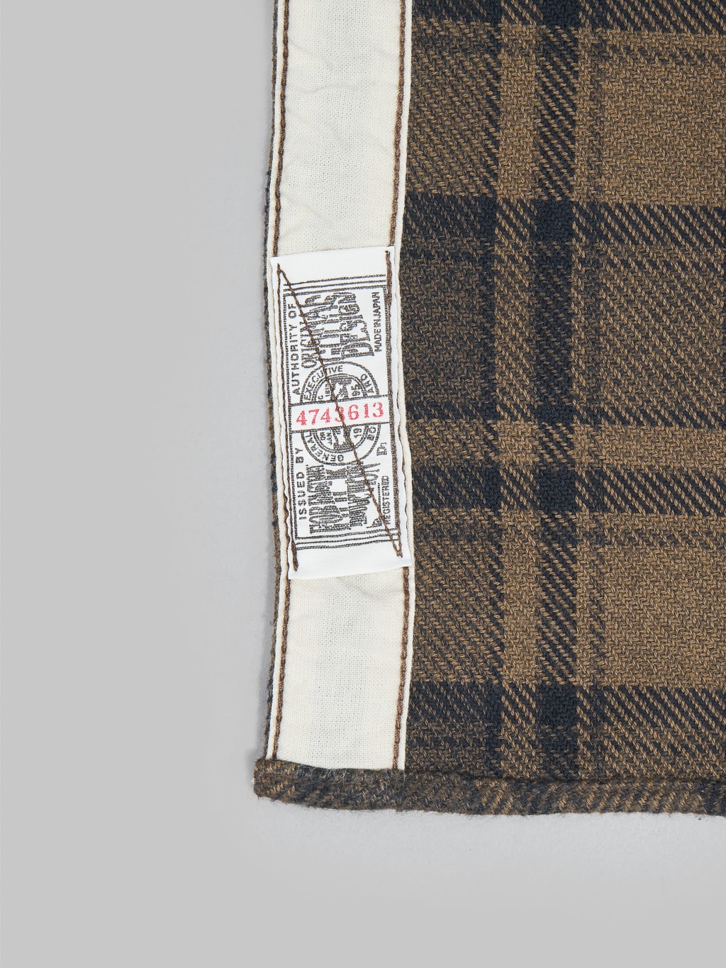 Fob Factory F3497 Nel Check Work flannel Shirt Brown interior