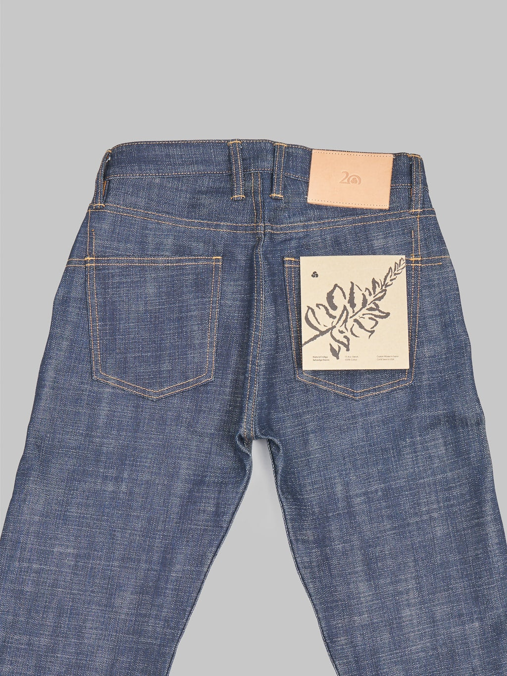 3sixteen CT 102xn 20th Anniversary Natural Indigo Jeans back pockets