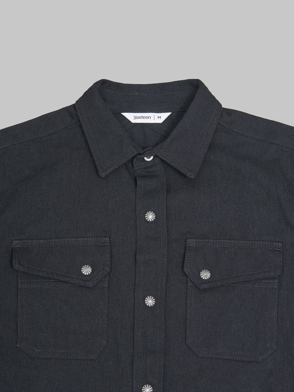3sixteen Crosscut Western Black Denim Shirt