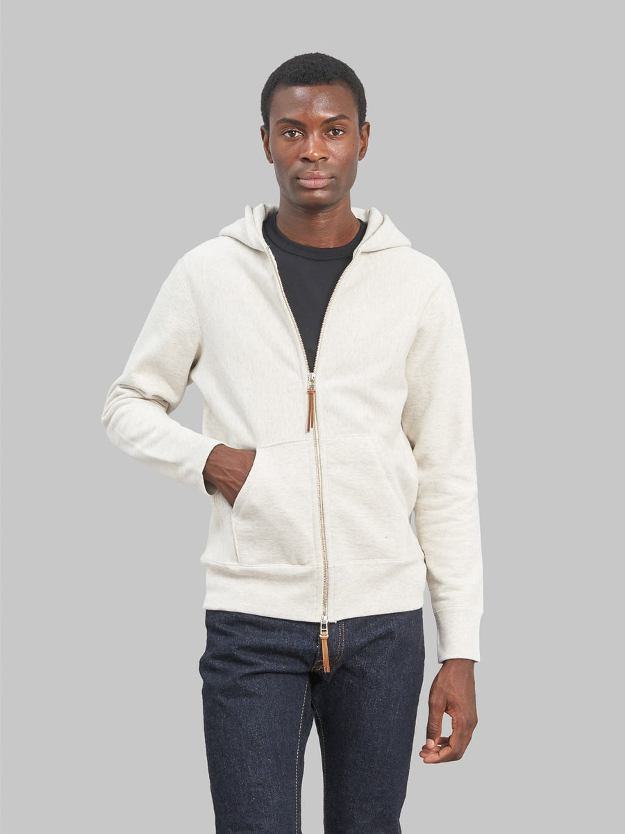 3sixteen Heavyweight Zip Hoody Oatmeal - Main Image