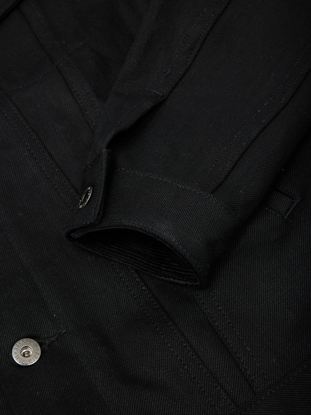 3sixteen type III denim jacket double black selvedge cuff button